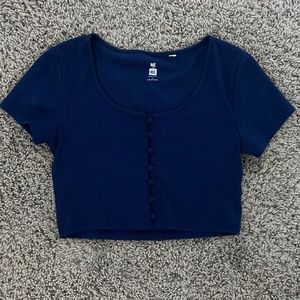 Pacsun Blue Button Top
